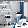 Mount-It! MedHub Mobile Medical Cart Workstation with Drawers, Laptop Arm, and Locking Caster Wheels, White/Grey (MI-16027)~#|#~3F81C561-8908-45FC-A273A96EE898B077_sc7