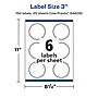 Avery Laser/Inkjet Starburst Multipurpose Labels, 3" Dia, Matte White, 150/Pack (94609)~#|#~3FA20184-6A51-477F-95FACED800C9D841_sc7