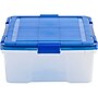 Iris WeatherPro 40 Qt. Latch Lid Storage Bin, Clear/Blue (500202)~#|#~3FC70920-EE8A-4C9B-8B2D2A3F6158115C_sc7