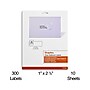 Staples Laser/Inkjet Address Labels, 1" x 2 5/8", Clear, 30 Labels/Sheet, 10 Sheets/Pack, 300 Labels/Box (ST18086-CC)~#|#~3FF1218F-B0A1-43E7-87EB697E9E864608_sc7