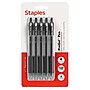 Staples ProGel™ Retractable Gel Pen, Extra Fine Point, 0.5mm, Black Ink, 5/Pack (ST63012M)~#|#~3FF990BD-45C1-4167-98AF8732C2AFDEB5_sc7
