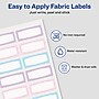 Avery No-Iron Waterproof Fabric Name Labels, 3/4" x 1-3/4", Assorted Colors, 24 Labels/Pack (40775)~#|#~3FFA608A-57D5-4EAA-91875449D56BC055_sc7