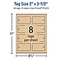 Avery 3-1/2" Blank Price & Merchandise Tags, Kraft Brown, 80/Pack (95323-KMT10)~#|#~400CB8F4-FCE9-4334-888EB3CA478EB16D_sc7