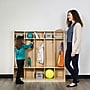 Flash Furniture 48"H x 48"L Wooden 5 Section School Coat Locker, Natural (MKLCKR001)~#|#~401CF97C-393B-4498-8FE7FAC7B5782368_sc7