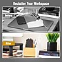 Mind Reader 3-Compartment Wood Desk Organizer, White (ARCHORG-WHT)~#|#~40556DEF-3CFB-4B5C-AFF23E119AFA3B2F_sc7
