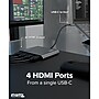 Plugable 100W Power Delivery USB-C to Quad HDMI 4K Adapter, Gray (USBC-7400H4)~#|#~408AA7A9-7025-4731-AF126419C36C124B_sc7
