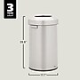 Rubbermaid Refine Stainless Steel Indoor Trash Can with Open Lid, 23 Gallon, Silver (2147584)~#|#~408B4E63-253D-43C7-BB48BBCBB055884F_sc7