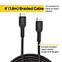 NXT Technologies™ 6 Ft. Braided USB-C Cable, Black (NX60469)~#|#~408E5CB0-C620-4686-88E8B9EFBE42CF25_sc7
