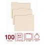 Staples File Folders, Letter Size, 1/3‑Cut Tabs, Manila, Durable Paper Stock, 100/Pack~#|#~40A43F63-56FD-4B3C-B95E7A594BFC4AEF_sc7