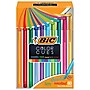BIC Color Cues Cristal Xtra Smooth  Ballpoint Pen, Medium Point, Assorted Ink, 60/Pack (WMSUA60-AST)~#|#~40BBCDD7-0C6B-42B8-A902AB4226CBC124_sc7