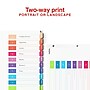 Staples Customizable Table of Contents Numeric Dividers, 10-Tabs, 6 Sets, Multicolor (ST62970)~#|#~40D1A007-D4EA-4A94-891F7185CF2694B8_sc7