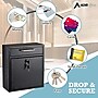 AdirOffice Steel Wall Mounted Drop Box Indoor/Outdoor Mailbox, Black (631-05-BLK)~#|#~40D760A6-BEE4-4412-A788775D6ABC75C1_sc7
