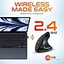 Delton S12 Wireless Rechargeable Ergonomic Vertical Computer Mouse, Right Handed, Black (DMERG12-WR)~#|#~40F2795A-CE72-470F-992015E2606B49E4_sc7