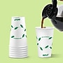 Perk Compostable Paper Hot Cups, 16 oz White/Green, Disposable Coffee Cups for Office & Catering~#|#~40F81C00-99FD-48F5-B72D62A4C52BEFBE_sc7
