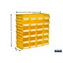 Triton Products LocBin Stackable Plastic Storage Bin, 3" x 4.12"x 7.37", Yellow, 24/Pack (3-220Y)~#|#~40FC49B1-983B-4F2A-83DD01422D4B427F_sc7