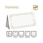 Better Office 2" x 3.5" White/Gold Table Tent Place Card, 100/Pack (64648-100PK)~#|#~410D1243-9B8A-41BB-A74910E29B71625E_sc7