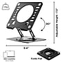 Uncaged Ergonomics 10.2" x 10" Metal Swivel Laptop Stand 2.0, Black (SLS-Black)~#|#~412DCAE7-877F-45D0-9DC6854E97312D1B_sc7