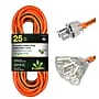 GoGreen Power 25' Indoor/Outdoor Extension Cord, 3-Outlet, 14 AWG, Orange (GG-15125)~#|#~413006D8-FDAE-425C-BF4A481B0A4F4EFB_sc7