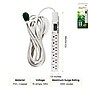 GoGreen Power 6-Outlet Surge Protector, 15', White (GG-16315-15)~#|#~4150FC3A-C152-4F1E-91D9CF35071561DA_sc7