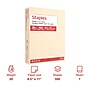 Staples Pastel 30% Recycled Color Copy Paper, 20 lbs., 8.5" x 11", Cream, 500/Ream (14789)~#|#~4155B5F7-6D64-44DA-BC8BB083952B0B58_sc7