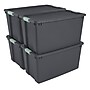 Sterilite 45 Gallon Wheeled Latching Storage Tote, Plastic, Flat Gray, 4/Carton (22223V04)~#|#~415D868B-4D52-4008-A37DFFD3A66C8B65_sc7