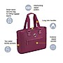 Delsey Paris Victoire Tote Bag, Burgundy (40210334004)~#|#~419CDE14-F298-4E88-9C664DBDF95D037D_sc7