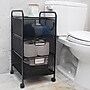 Mind Reader 3-Removable Drawer Mobile Desk and Bathroom Storage Cart with Wheels, Metal, Black (3VERTM-BLK)~#|#~41A905EC-9E93-40AD-AE789FAF73108738_sc7