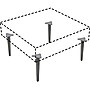 Lorell Contemporary Reception Collection Single Metal Bases (LLR86932)~#|#~41BF0DC0-41DF-4F64-82A4D4DA9D08C2BE_sc7