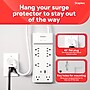 Staples TECH 8-Outlet 2-USB Port Surge Protector, 6', 2100 Joules, White (ST62775)~#|#~41C50433-865A-40AA-A975078415467164_sc7