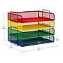 Mind Reader Metal Side Loading Stackable Letter Tray, Multicolored (DSTACK4-ASST)~#|#~41D041A3-F653-4BDB-A052C725762C067B_sc7