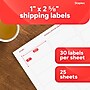 Staples 1" x 2-5/8" Address Labels, White – Printable Laser & Inkjet Mailing Labels, 750 Labels per Box~#|#~41E8E4B1-5EBC-449D-AA671D948CC3F71E_sc7