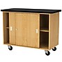 Diversified Woodcrafts Access Sliding Door Cabinet Rectangular Mobile Lab Table, 48" x 24", Oak (4101K)~#|#~41F61353-9FAD-4CB1-82D5007FBAD3FB9B_sc7