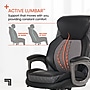 Sharper Image S-600 Active Lumbar Heated Ergonomic Bonded Leather Swivel Executive Massage Chair, Black (60098-BLK)~#|#~4212C2D8-C2CF-4782-927F1846567CA11F_sc7