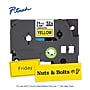 Brother P-touch TZe-651 Laminated Label Tape, 1" x 26.2', Black on Yellow~#|#~4231650B-947A-4A63-A6479650F5B75BF6_sc7