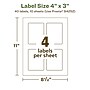 Avery EcoFriendly Laser/Inkjet Rectangle Multipurpose Labels, 4" x 3", White, 40/Pack (94252)~#|#~42936160-B244-4475-8DC286AD9DE227BF_sc7