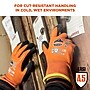 Ergodyne ProFlex 7551 Waterproof Cut-Resistant Winter Work Gloves, ANSI A5, Orange, XL, 1 Pair (17675)~#|#~42ABE7CB-DA56-474D-B1262ED0ED45E952_sc7