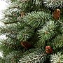 Nearly Natural 6-ft Snowed French Alps Mountain Pine Artificial Christmas Tree with 583 Bendable Branches and Pine Cones (T1859)~#|#~42BFE9FB-E8A6-4825-9F99771B2536A04F_sc7
