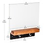 Mind Reader Glass Dry Erase Board with Wood Holder and Hook Whiteboard Message Center, White (LIFTBOARD-WHT)~#|#~42E97CF6-683B-4C9D-BDD4A0D9682CE1FF_sc7