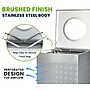 Alpine Industries Stainless Steel Trash Can, 40 Gallon, Silver (ALP438-40-SS-MK)~#|#~42FF3626-12E0-49CD-92D3A1EB9BF47E59_sc7