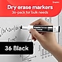 Staples Low Odor Dry Erase Markers, Chisel Tip, Black, 36 Pack – Remarx Bold Whiteboard Markers for Offices & Schools~#|#~4340340B-290A-4C0E-818C8A87556FACCC_sc7