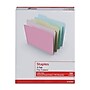 Staples File Folders, 1/3-Cut Tab, Letter Size, Assorted Pastels, 100/Pack (ST459684-CC)~#|#~436F8DA1-8AE6-41E8-944F8CB0CE49827A_sc7