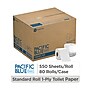 Pacific Blue Basic Toilet Paper, 1-Ply, White, 550 Sheets/Roll, 80 Rolls/Carton (19881/01)~#|#~4387BB70-5E96-4219-90F3D7A99479B20F_sc7