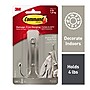 Command Large Hook, 4 lb., Brushed Nickel (17036BN-ES)~#|#~4389B22C-D6BF-4B49-8E8C47FD400610F5_sc7