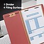 Staples® 30% Recycled Pressboard Classification Folder, 1-Dividers, 1 3/4" Expansion, Legal Size, Red, 10/Box (ST18337/TR18337)~#|#~438EAAA3-B24C-476C-9C4C935296DD54E4_sc7