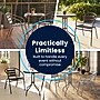 Flash Furniture Lila 55" Patio Table with Umbrella Hole and 6 Slat Stack Chairs, Black (TLH089R017CBK6)~#|#~4390FE28-67D6-4F74-88A062F164DA6857_sc7