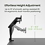 Kanto DM2 Dual Monitor Desktop Mount for 17” - 35” Displays, Up to 22 lbs., Black~#|#~439310A5-7499-483F-90ED4A54829BB228_sc7
