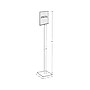 Azar Sign Holder, 12" x 56.5", Vertical, Freestanding, Clear/Silver, Acrylic (300863)~#|#~43AF544A-F6CE-4040-AEFE8AB5C7D5F19F_sc7