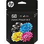 HP 68 Black/Tri-color Standard Yield Ink Cartridges, 2/Pack (6L6S2TN)~#|#~4401A15E-05E7-4803-A9A46AD44964FCFE_sc7