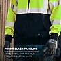Ergodyne GloWear 8312BK High Visibility Long Sleeve Black Bottom Hooded Zip-Up Sweatshirt, ANSI Type R Class 3, Lime, X-Large~#|#~44424004-9220-4368-A4135B45D7D21547_sc7