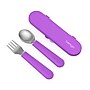 bentgo Kids Stainless Steel Utensil Set , Purple (BGKDUTSS-P)~#|#~444B2F35-6A29-4D68-9BE9082B721A80B4_sc7